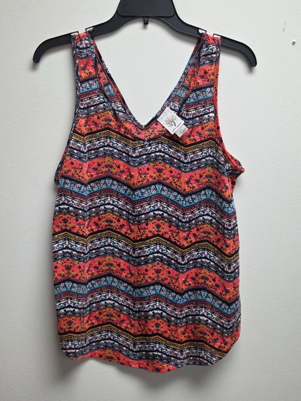 Large colorful Self Esteem women's tank top